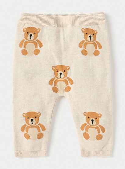 Juniors All-Over Bear Long Sleeves T-shirt and Elasticated Pyjama Set-baby-boys-clothing-nightwear-pyjamasets-image-3