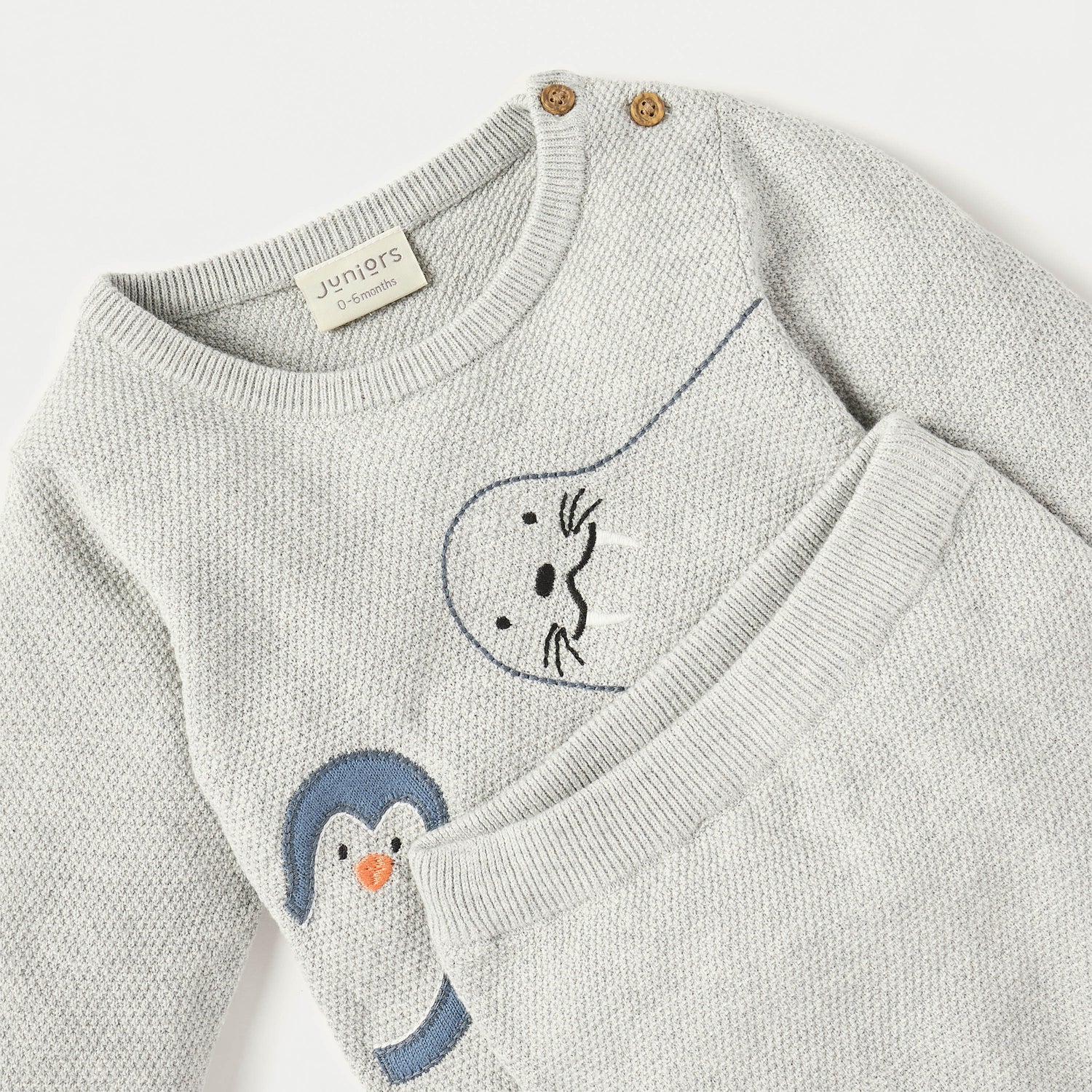 Juniors Applique Detail Long Sleeves T-shirt and Elasticated Pyjama Set