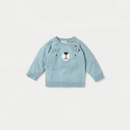 Juniors Animal Face Applique Long Sleeves T-shirt and Pyjama Set