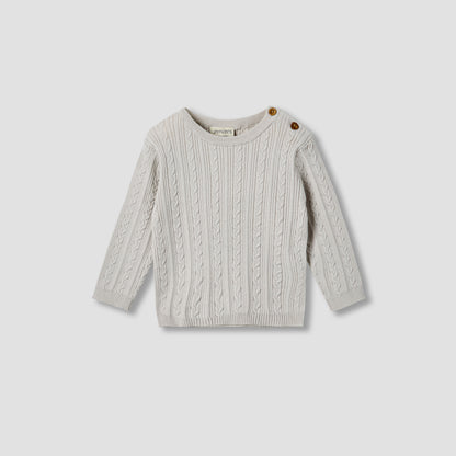 Juniors Cotton Round Neck Long Sleeve Pyjama Set with Knit Texture