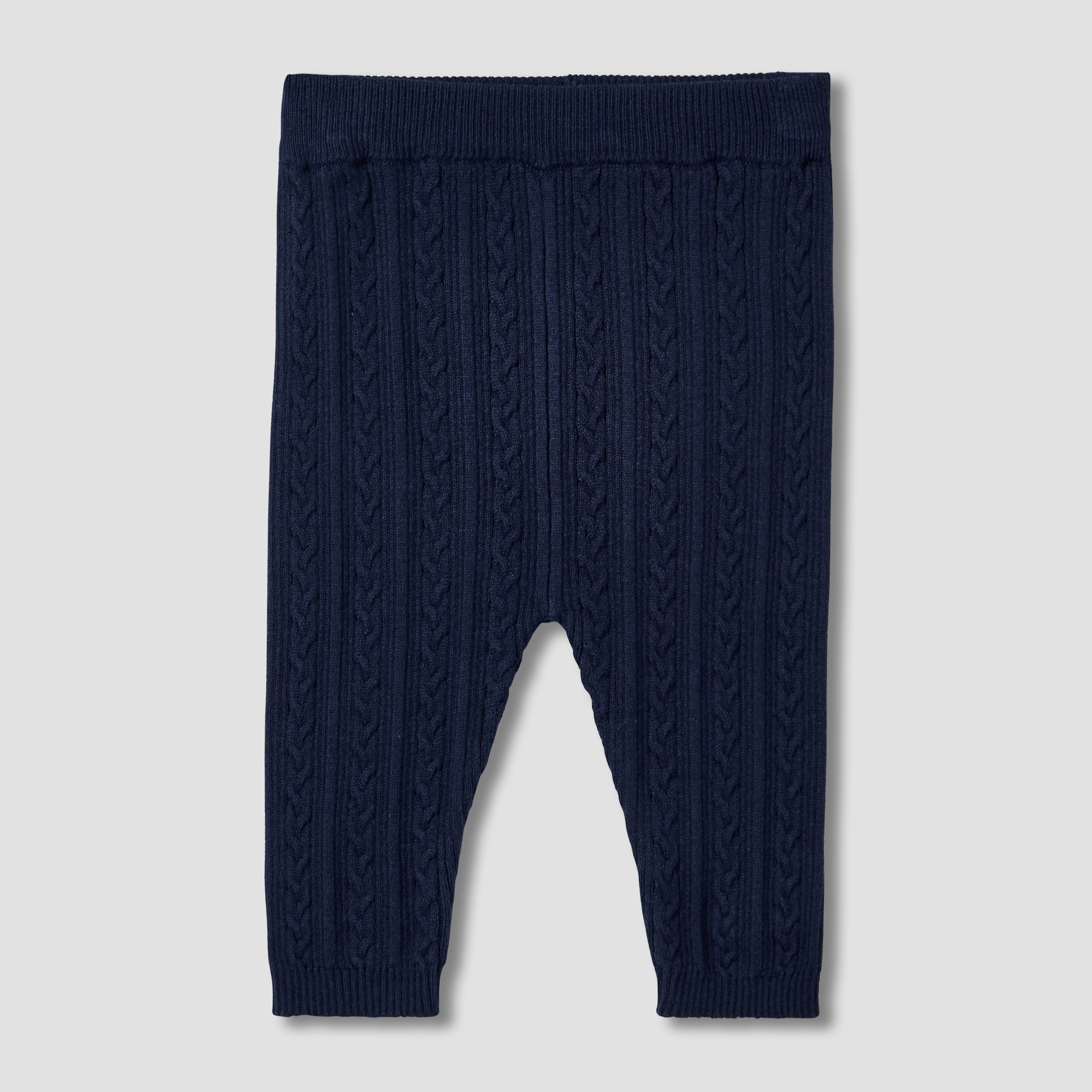 Juniros Cotton Round Neck Long Sleeve Pyjama Set with Knit Texture
