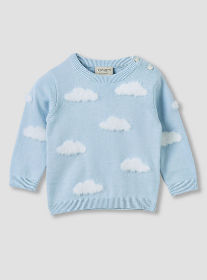 Juniors Pyjama Set with Cloud Knit Texture - Cotton - Long Sleeves-baby-boys-clothing-nightwear-pyjamasets-image-2
