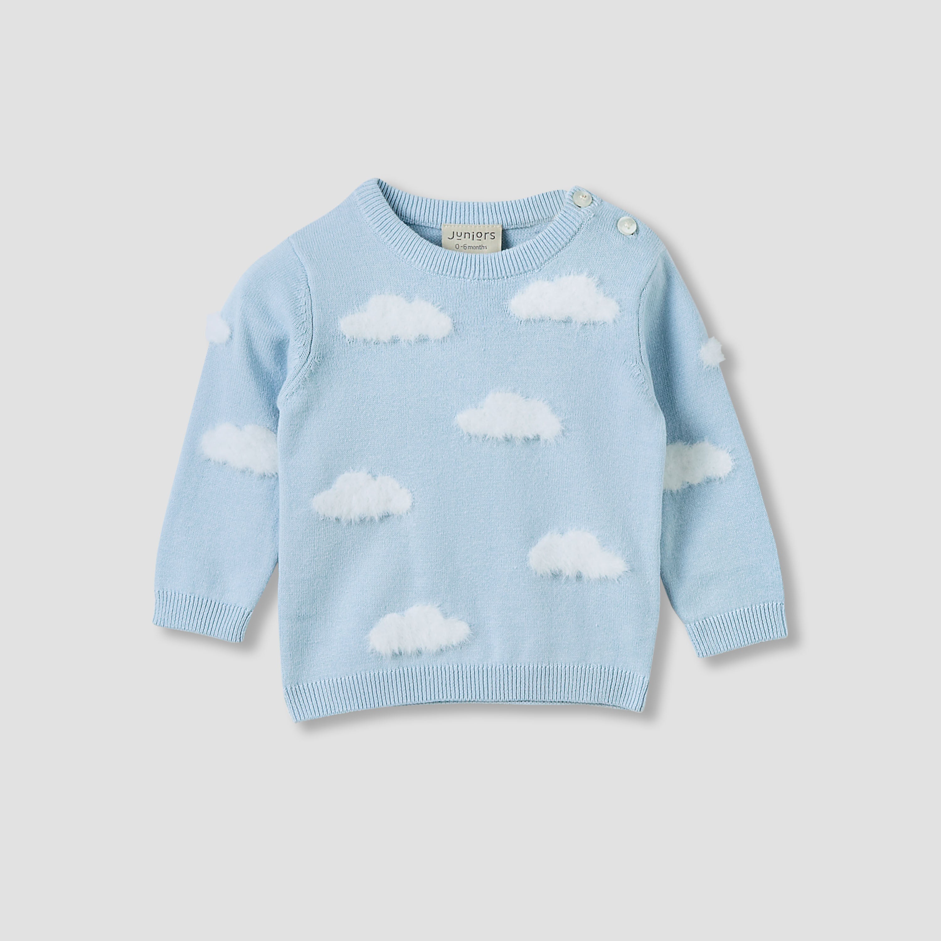 Juniors Pyjama Set with Cloud Knit Texture - Cotton - Long Sleeves