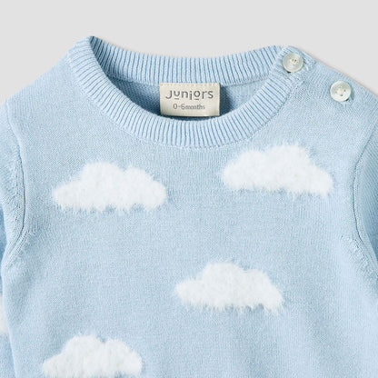 Juniors Pyjama Set with Cloud Knit Texture - Cotton - Long Sleeves