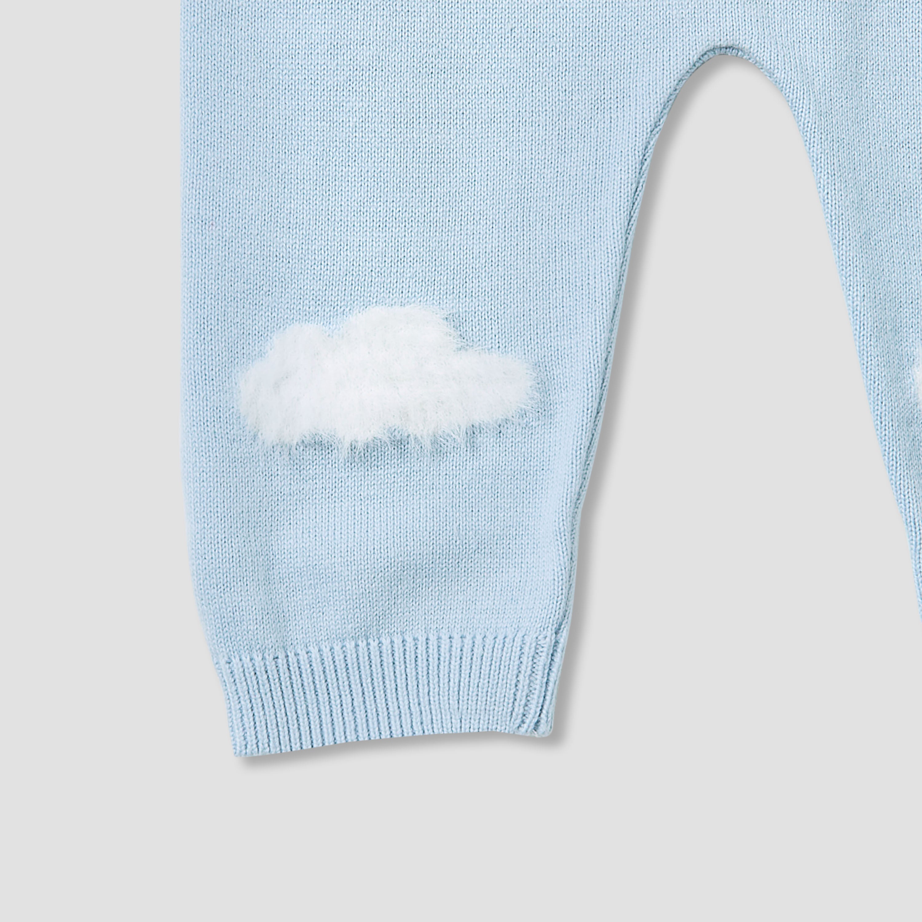 Juniors Pyjama Set with Cloud Knit Texture - Cotton - Long Sleeves