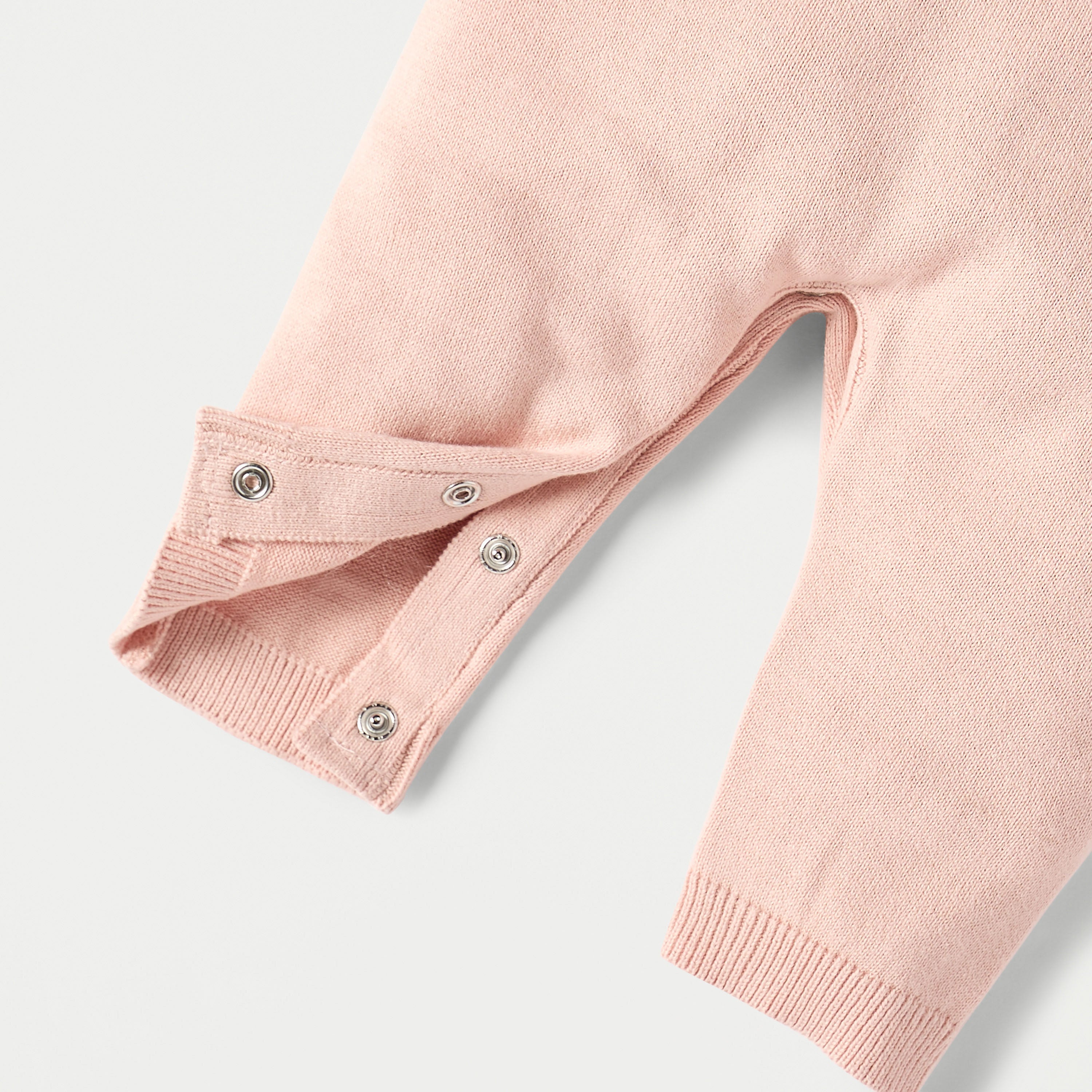 Juniors Textured Sleepsuit with Long Sleeves and Button Closure