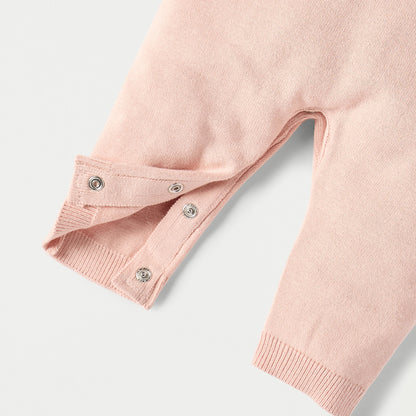 Juniors Textured Sleepsuit with Long Sleeves and Button Closure