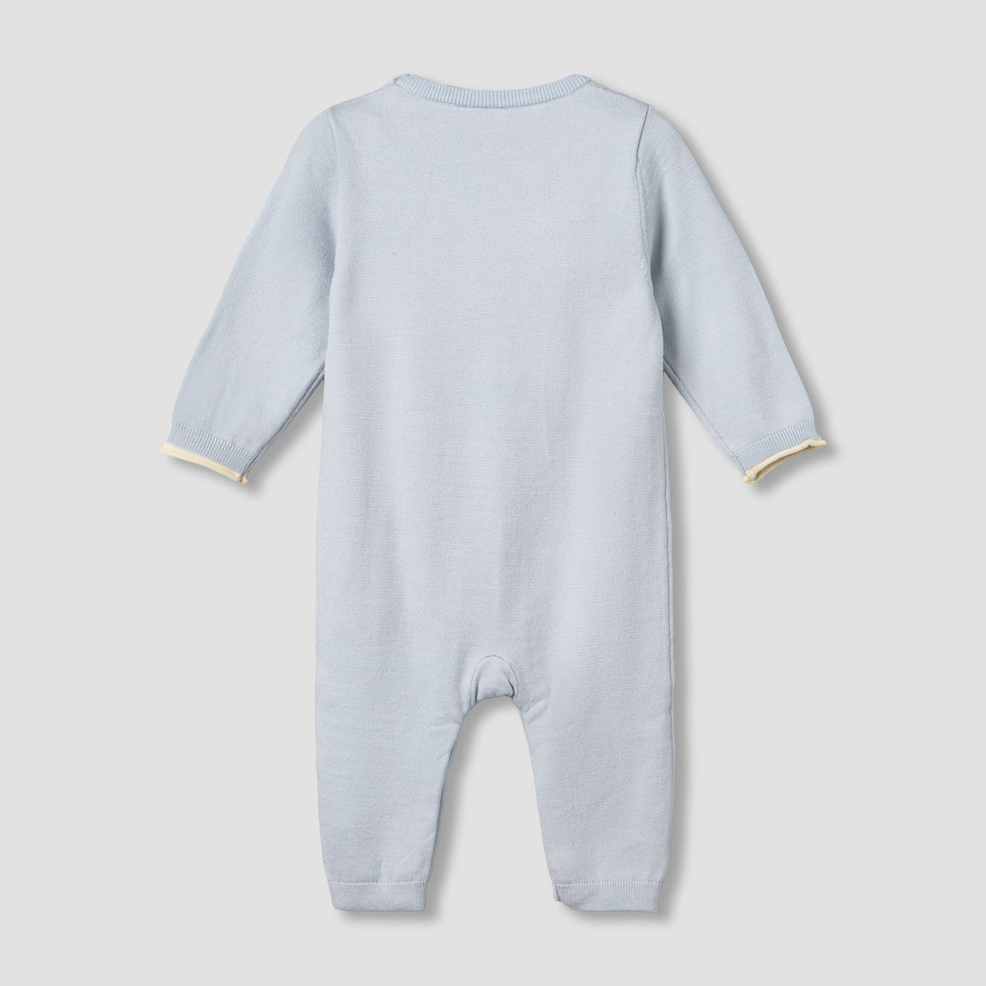 Juniors Cotton Round Neck Long Sleeves Sleepsuit with Whale Print