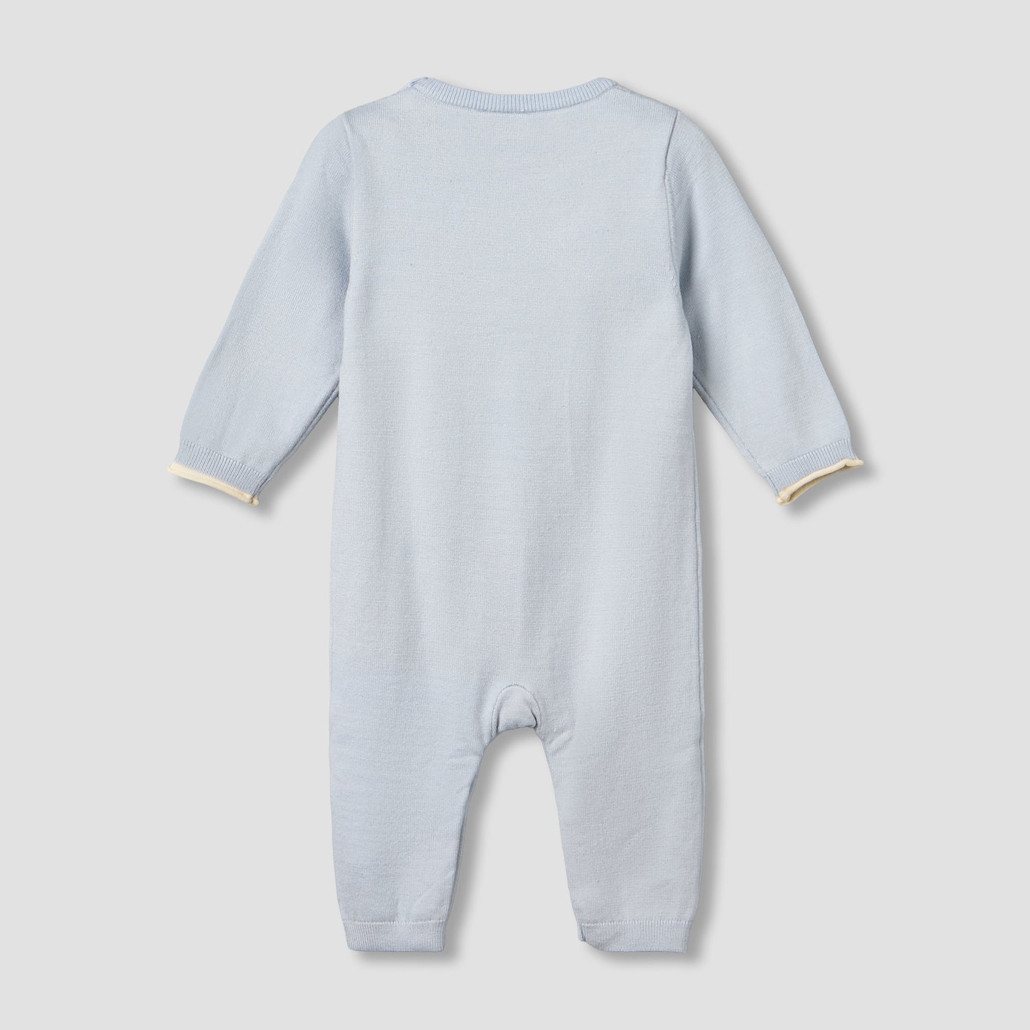 Juniors Cotton Round Neck Long Sleeves Sleepsuit with Whale Print