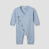 Juniors Sleepsuit with Knit Texture - Cotton - Long Sleeves - Blue / 9-12 mths