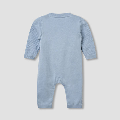 Juniors Sleepsuit with Knit Texture - Cotton - Long Sleeves