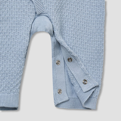 Juniors Sleepsuit with Knit Texture - Cotton - Long Sleeves