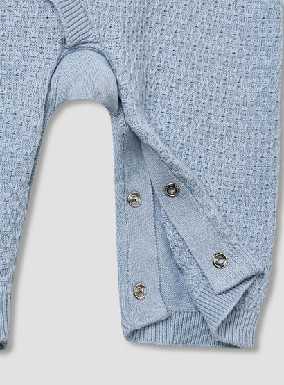 Juniors Sleepsuit with Knit Texture - Cotton - Long Sleeves-baby-boys-clothing-nightwear-sleepsuits-image-4
