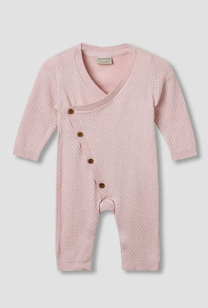Juniors Sleepsuit with Knit Texture - Cotton - Long Sleeves