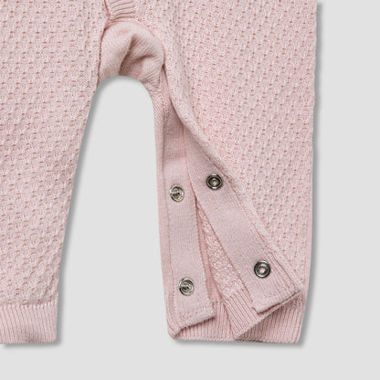 Juniors Sleepsuit with Knit Texture - Cotton - Long Sleeves