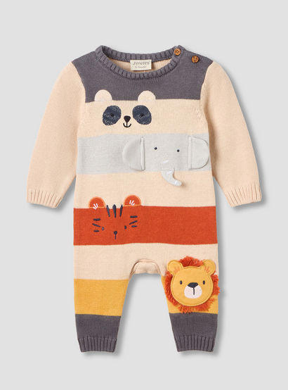 Juniors Cotton Round Neck Long Sleeves Sleepsuit with Animal Applique-baby-boys-clothing-nightwear-sleepsuits-image-1