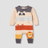 Juniors Cotton Round Neck Long Sleeves Sleepsuit with Animal Applique - Multicolour / 12-18 mths