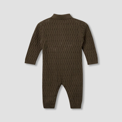 Juniors Collared Sleepsuit with Zip Closure - Cotton - Long Sleeves