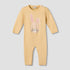 Juniors Cotton Round Neck Long Sleeves Sleepsuit with Bunny Applique - Orange / 9-12 mths
