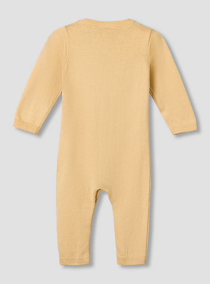 Juniors Cotton Round Neck Long Sleeves Sleepsuit with Bunny Applique-baby-girls-clothing-nightwear-sleepsuits-image-3