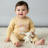 Juniors Cotton Round Neck Long Sleeves Sleepsuit with Bunny Applique - Yellow / 9-12 mths