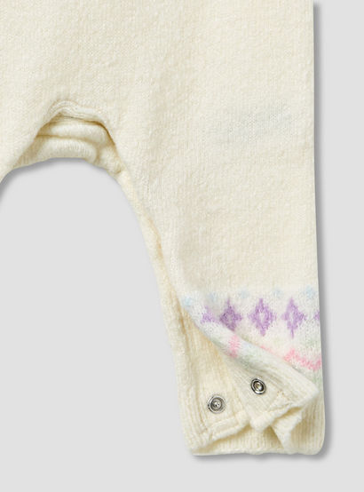 Juniors Cotton Crew Neck Long Sleeves Sleepsuit with Fair Isle Texture-baby-girls-clothing-nightwear-sleepsuits-image-4