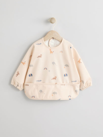 Neutral Mini Jungle Weaning And Feeding Sleeved Bib - Size 6-12 Months (68-80cm)