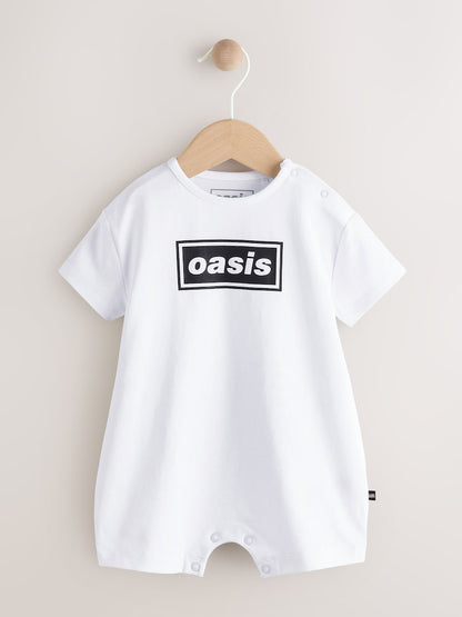 White/Black Band Baby Romper - White/Black / 12-18 Months (80-86cm)