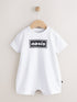 White/Black Band Baby Romper - White/Black / 12-18 Months (80-86cm)