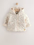 Ecru Floral Baby Crinkle Jersey Coat (0mths-2yrs) - Up to 1 Month (50-56cm)
