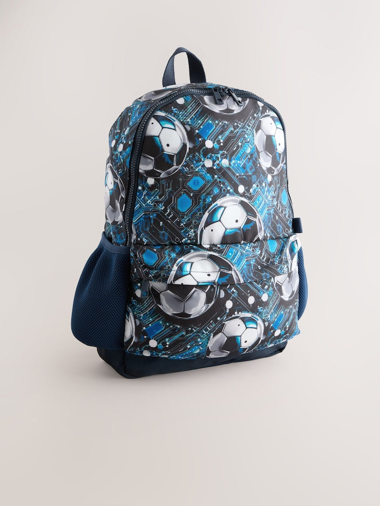Blue Football Backpack - Size One