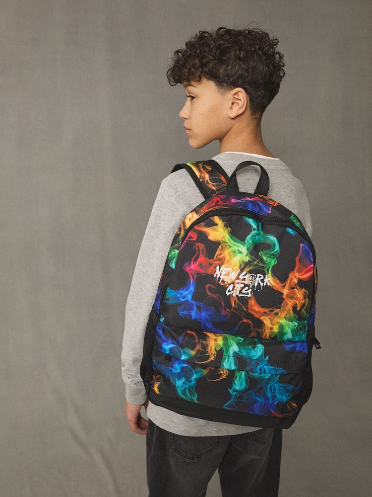Bright Marble Print Backpack - Size One