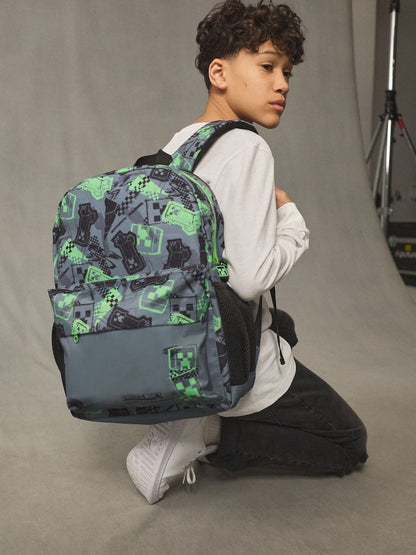 Creeper Print Minecraft Backpack - Size One