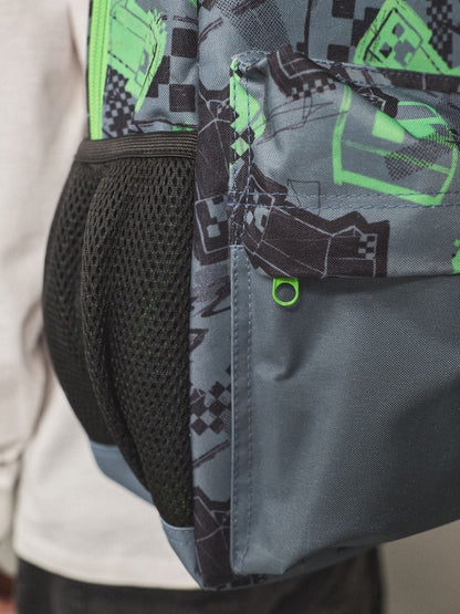 Creeper Print Minecraft Backpack - Size One