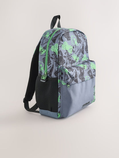Creeper Print Minecraft Backpack - Size One