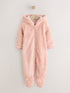Pink Fleece Baby Pramsuit (0mths-2yrs) - Size 50cm (First Size)