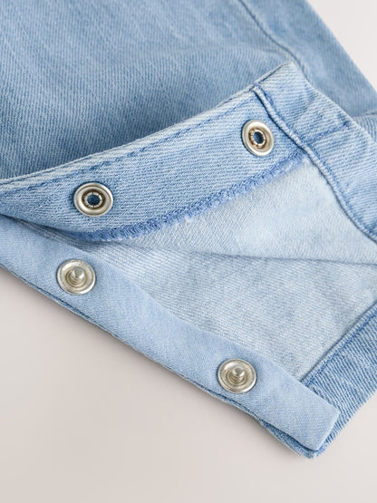 Blue Baby Denim Dungarees and Bodysuit Set (0mths-2yrs)