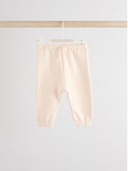Cream/Pink Baby Sweatshirt &amp; Joggers 6 Piece Set (0mths-2yrs)