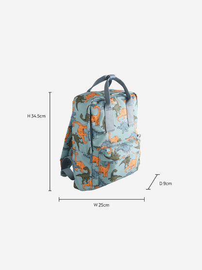 Blue Dinosaur Print Backpack - Size One