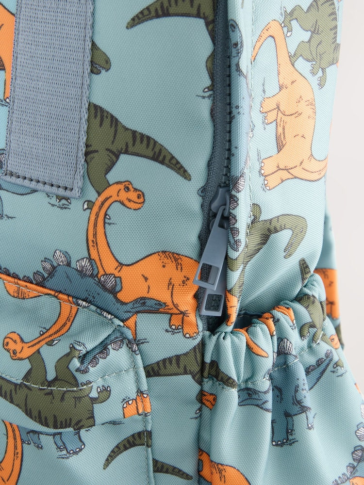Blue Dinosaur Print Backpack - Size One