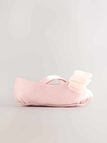 Pink Baby Bow Occassion Shoes (0-18mths) - Size Up To 3 Months (50 - 62cm)