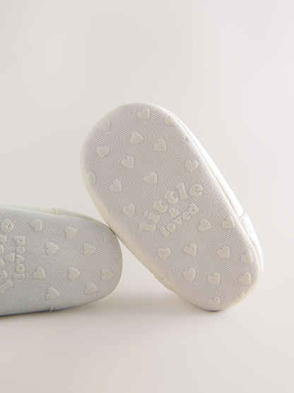 White Mary Jane Baby Shoes (0-24mths) - Size Up To 3 Months (50 - 62cm)