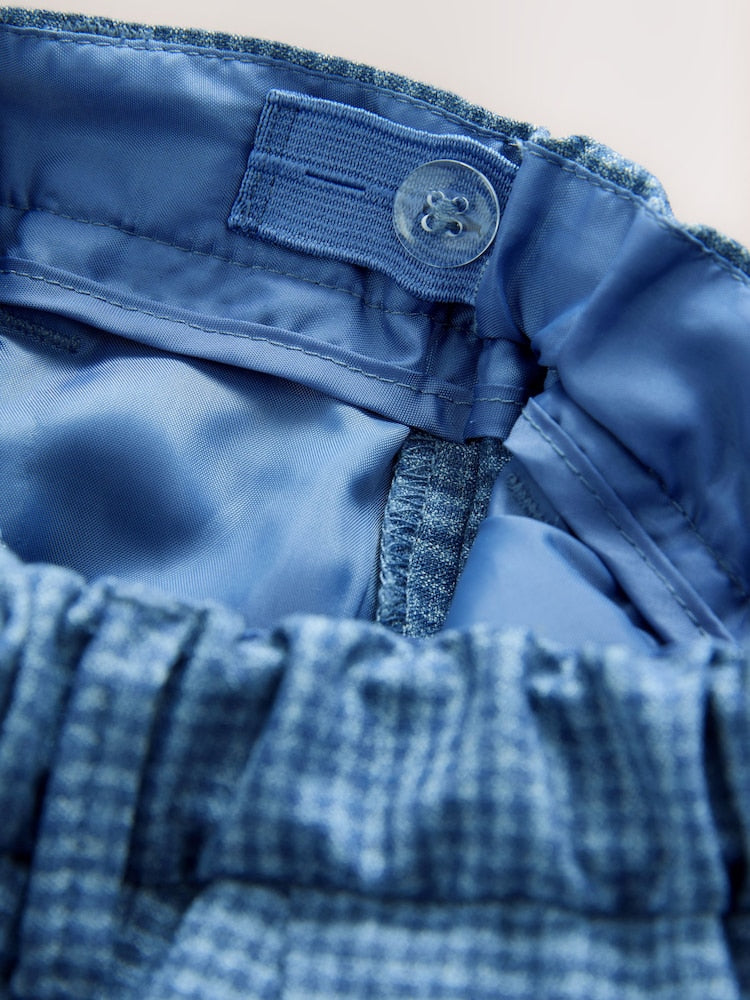 Blue Check Blazer, Shirt, Trousers &amp; Bow Tie Set (3mths-9yrs) - Size 3 - 6 Months (62 - 68cm)