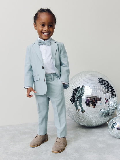 Blue Blazer, Shirt &amp; Trouser Set Blazer Shirt Trousers and Bow Tie Set (3mths-12yrs)