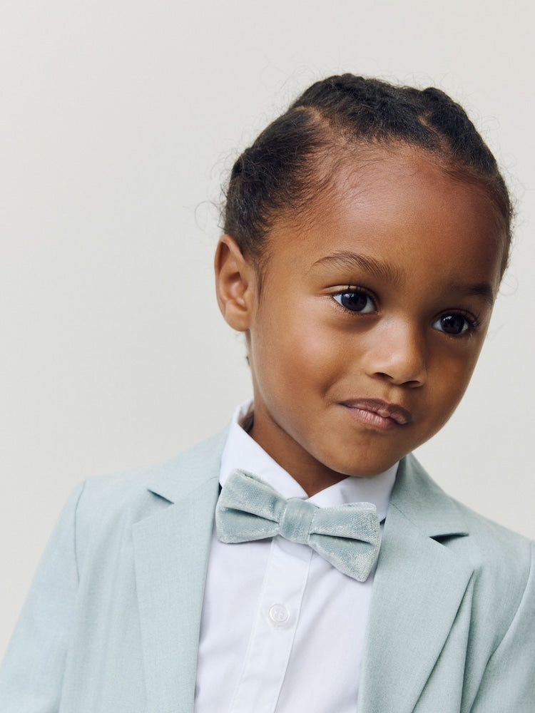 Blue Blazer, Shirt &amp; Trouser Set Blazer Shirt Trousers and Bow Tie Set (3mths-12yrs)