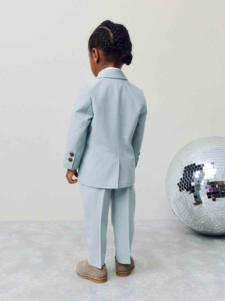 Blue Blazer, Shirt &amp; Trouser Set Blazer Shirt Trousers and Bow Tie Set (3mths-12yrs)