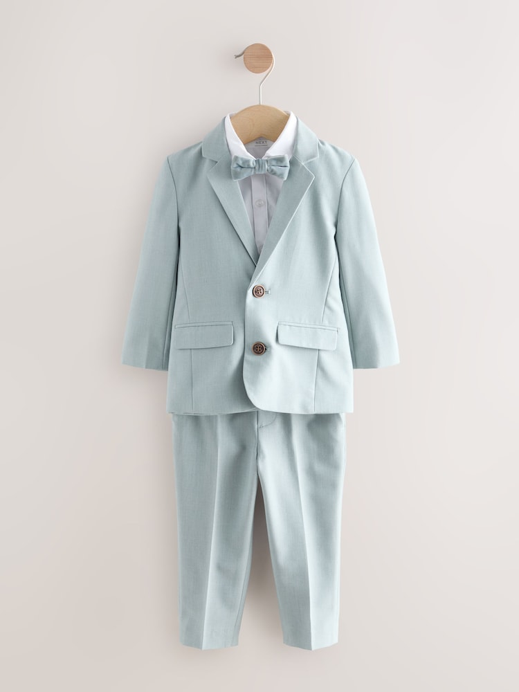 Blue Blazer, Shirt &amp; Trouser Set Blazer Shirt Trousers and Bow Tie Set (3mths-12yrs)