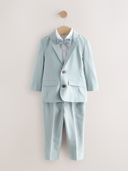 Blue Blazer, Shirt &amp; Trouser Set Blazer Shirt Trousers and Bow Tie Set (3mths-12yrs)