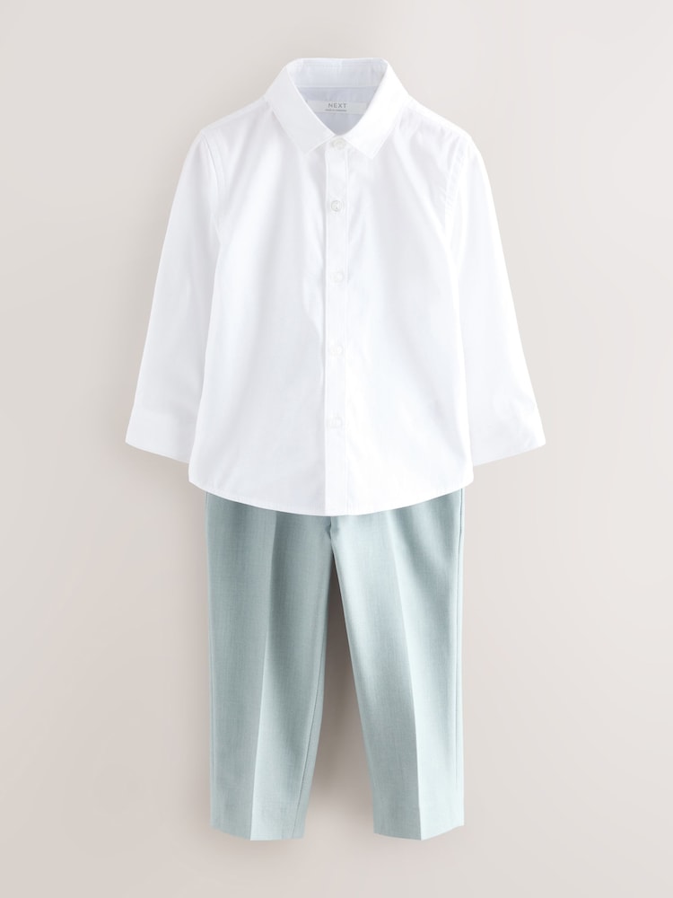 Blue Blazer, Shirt &amp; Trouser Set Blazer Shirt Trousers and Bow Tie Set (3mths-12yrs)