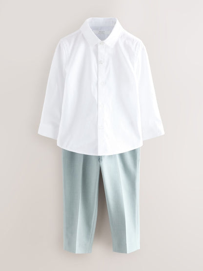 Blue Blazer, Shirt &amp; Trouser Set Blazer Shirt Trousers and Bow Tie Set (3mths-12yrs)